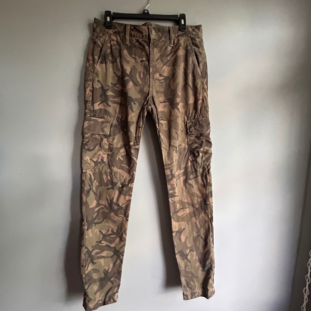 7 For‎ All Mankind Mens Standard Cargo Pants Camo Green Brown Size 30 ATV51911A